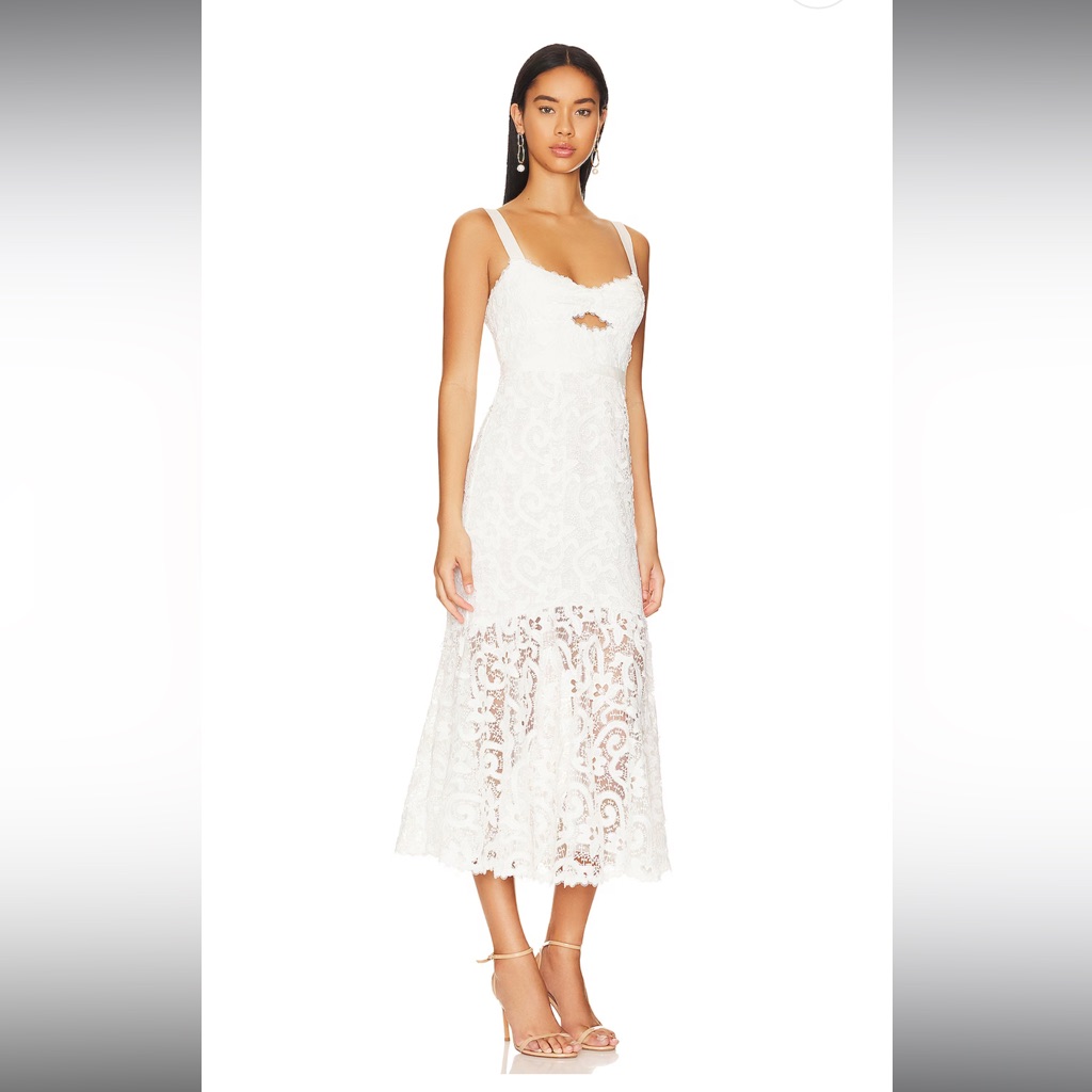 Lesli Midi Dress In White Saylor Color: White Size: S Qty: 1